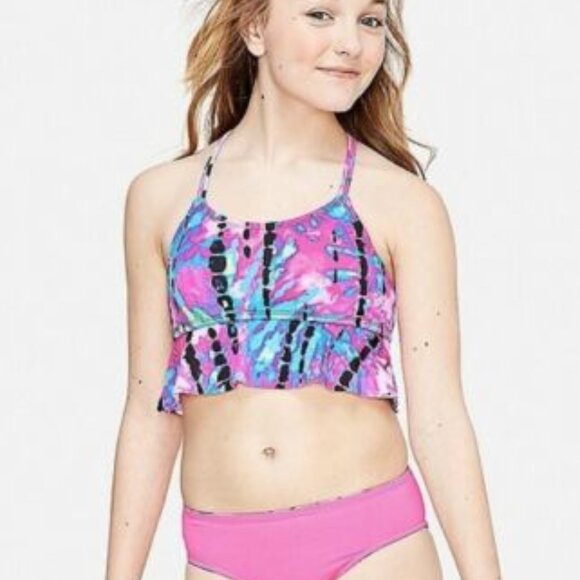 Multi Color 2 Pcs Justuice Bikini Swimsuit Size 12 - Picture 1 of 16